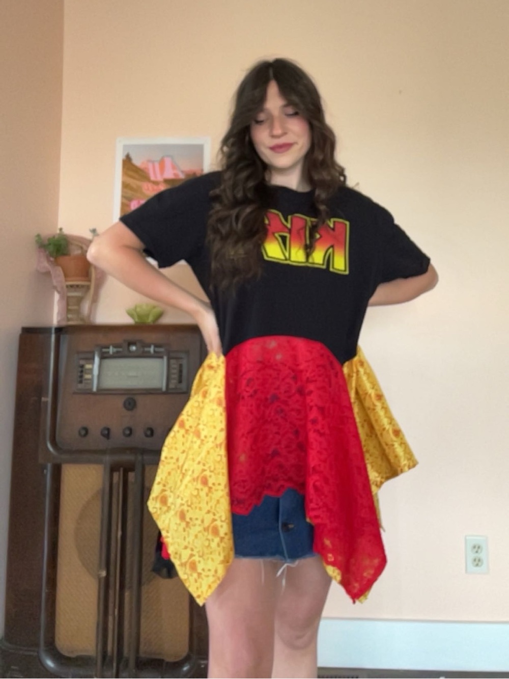 Upcycled Kiss Tunic